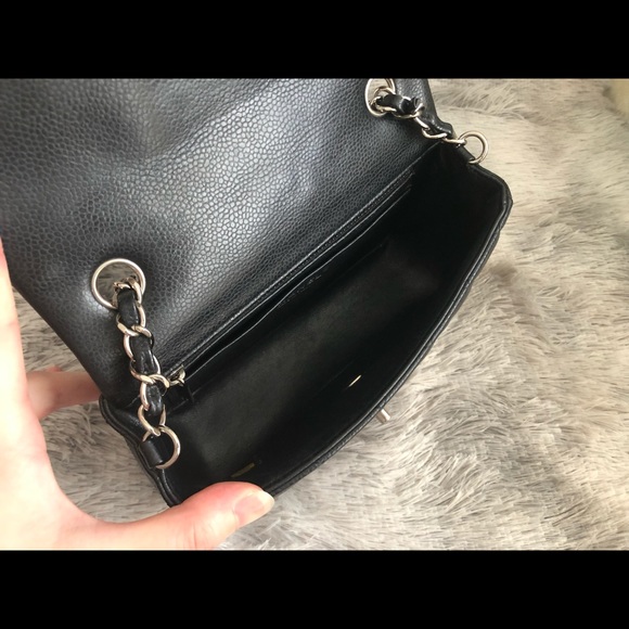 ❤️SOLD❤️ Chanel Rectangular Mini Flap Black caviar with SHW - Picture 9 of 16